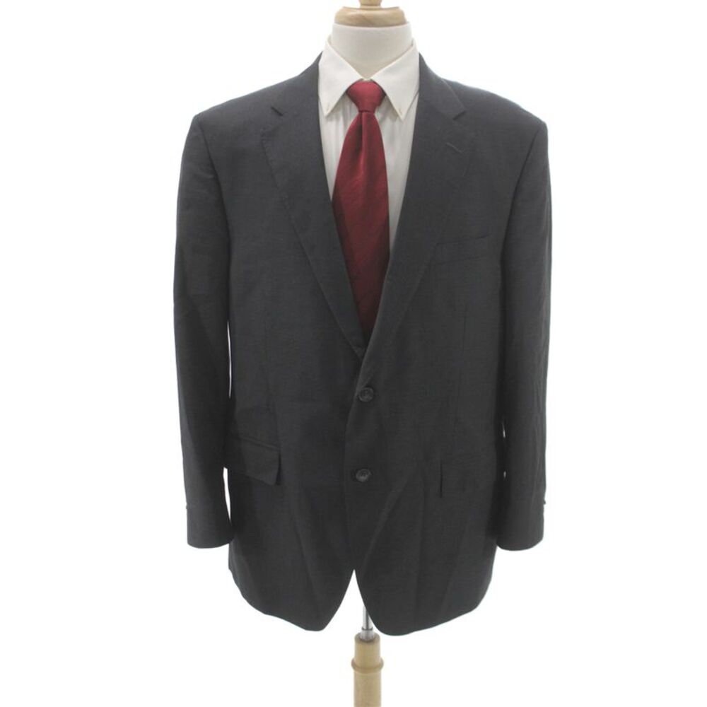 Peter Miller Men Gray Wool Check 2 Piece Suit Jacket Size L